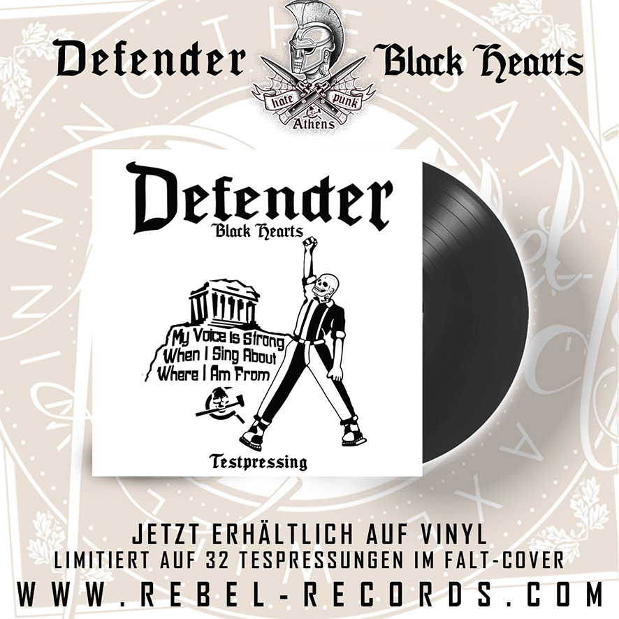 Defender - Black Hearts Test LP