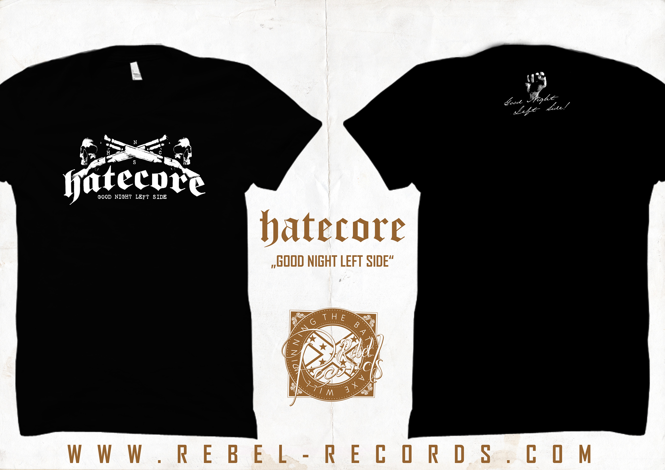 Hatecore - Good night left side T-Shirt