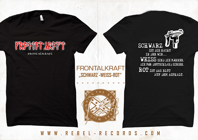 Frontalkraft - schwarz-weiss-rot T-Shirt
