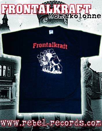 Frontalkraft - Komakolonne T-Shirt in schwarz
