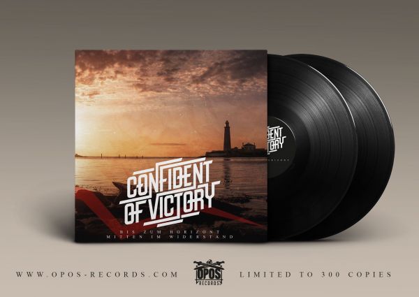 CONFIDENT OF VICTORY - BIS ZUM HORIZONT / MITTEN IM WIDERSTAND - DOPPEL LP SCHWARZ