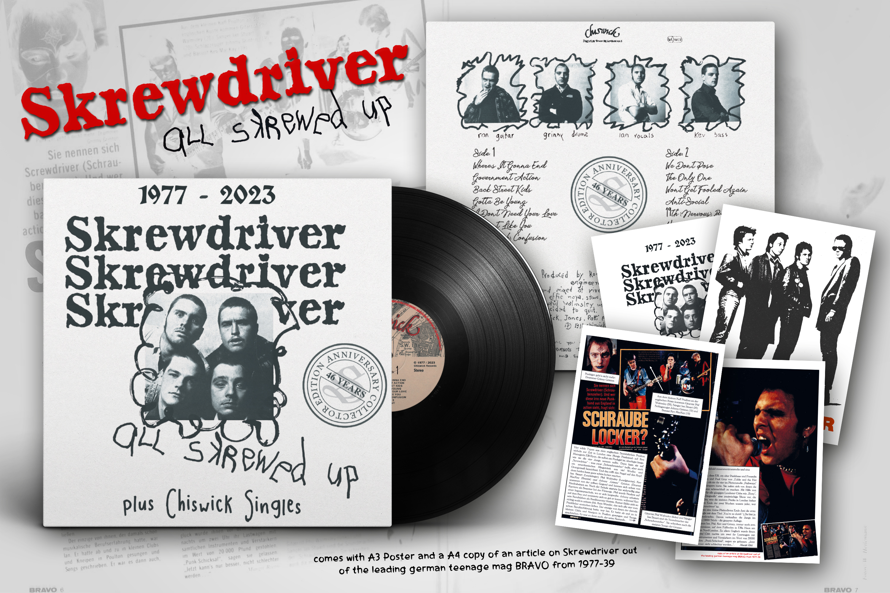 Skrewdriver - All skrewed up + Chiswick Singles 46 years Edition LP