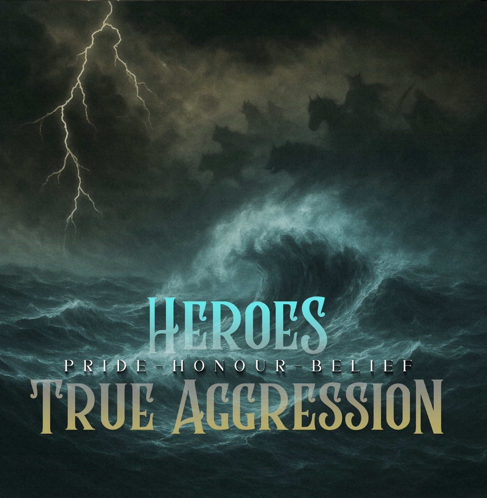 HEROES / TRUE AGGRESSION - PRIDE HONOUR BELIEF LP