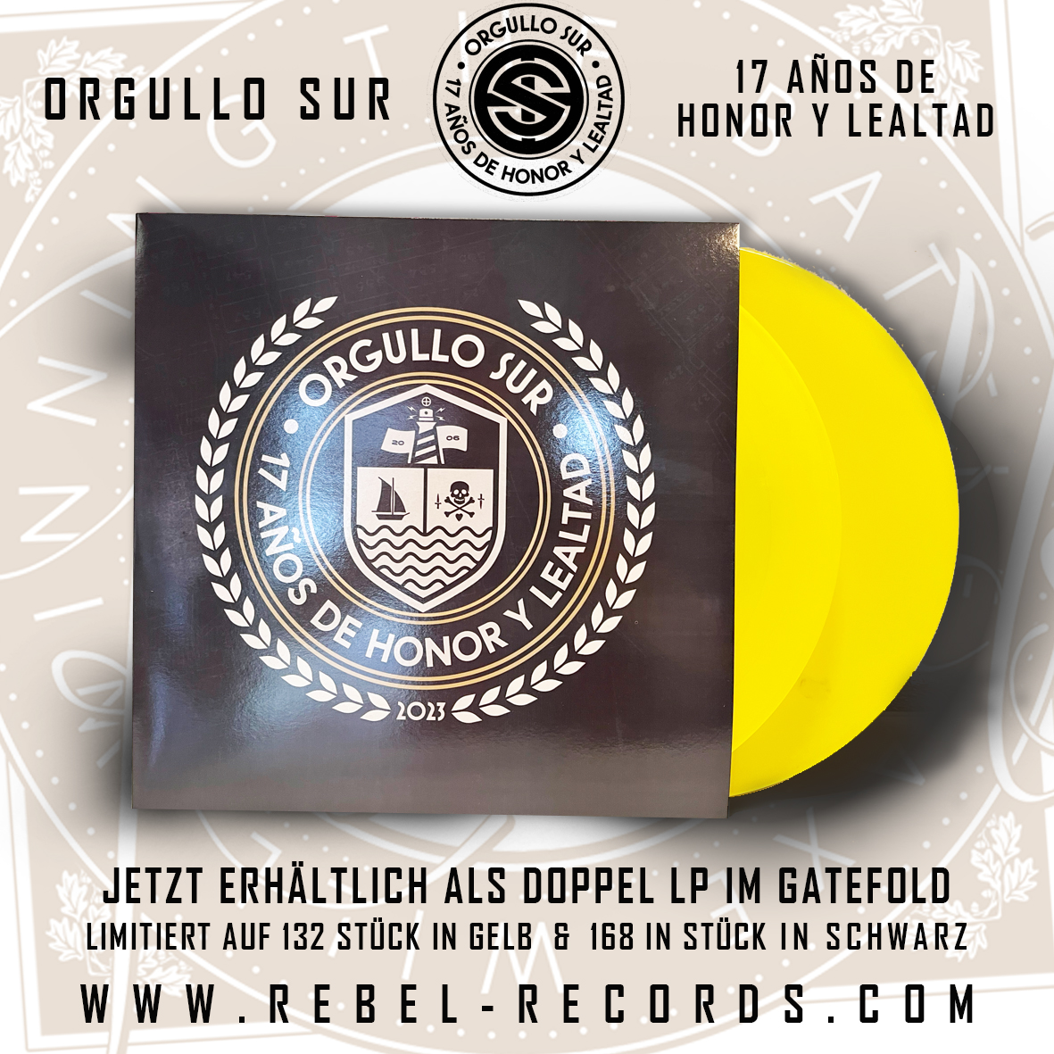 ORGULLO SUR - 17 AÑOS DE HONOR Y LEALTAD - DOPPEL LP