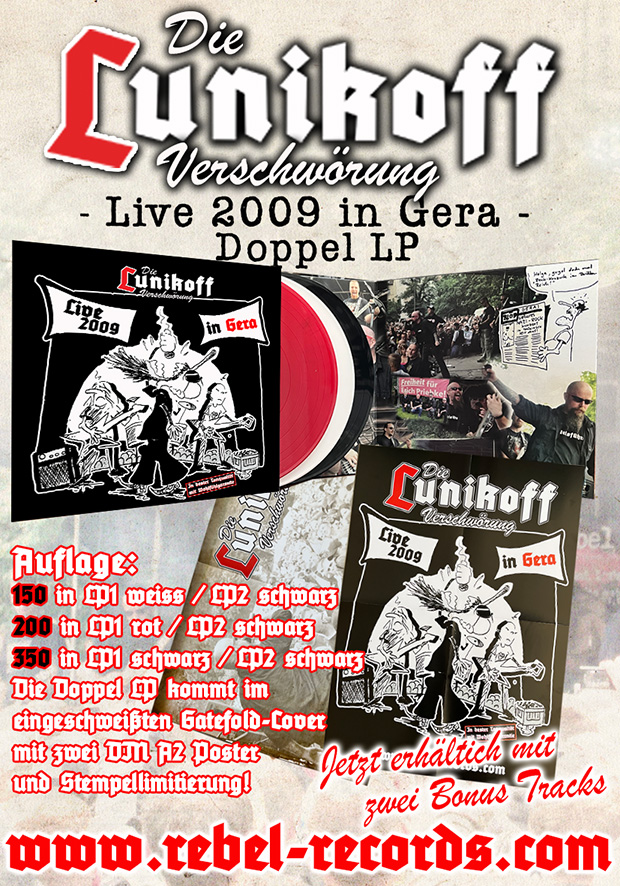 Die Lunikoff Verschwörung - Live 2009 in Gera Doppel LP