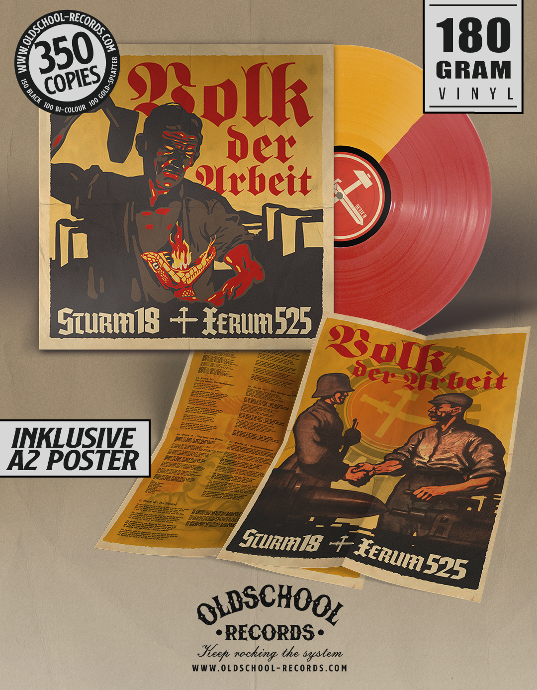 Sturm18 / Xerum525 - Volk der Arbeit LP