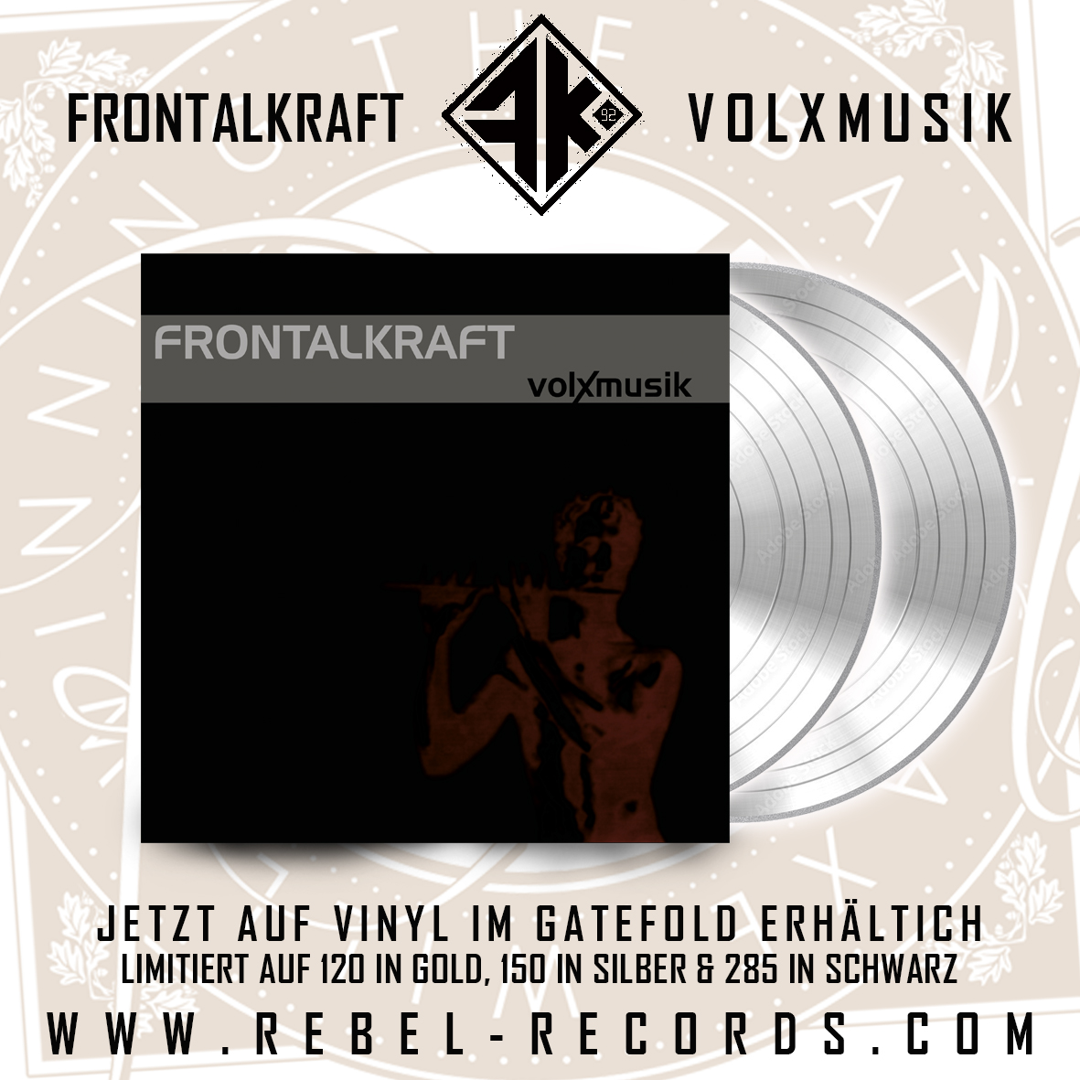 FRONTALKRAFT - VOLXMUSIK DOPPEL LP Promo LP