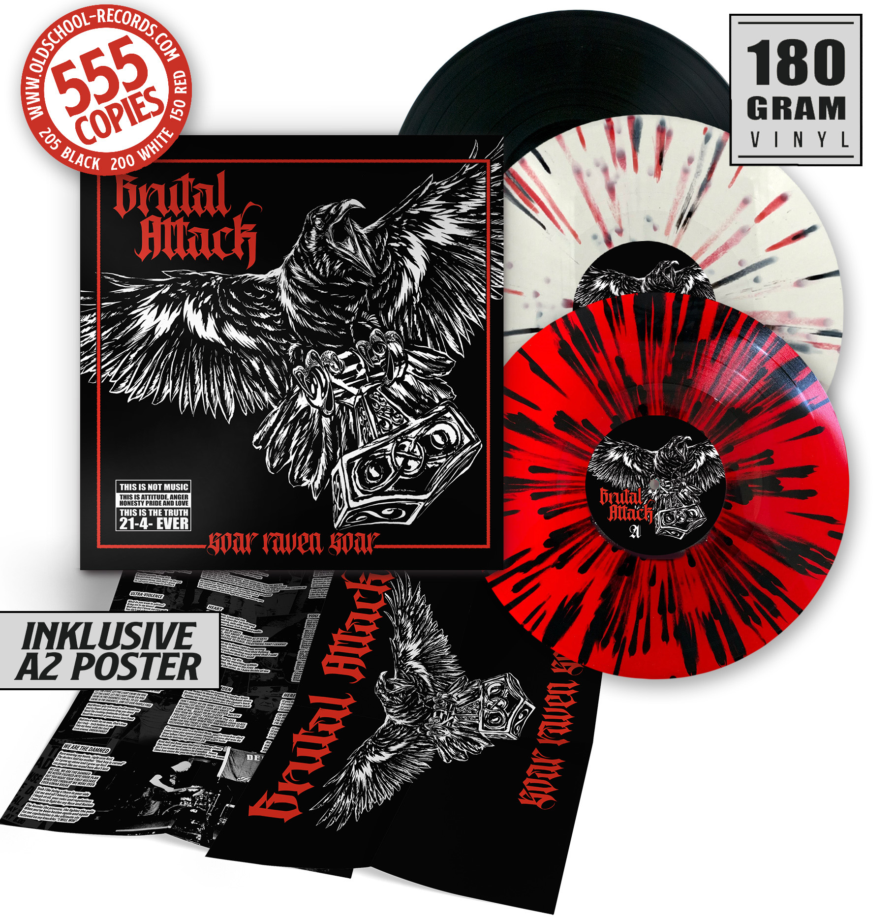 Brutal Attack - Soar Raven Soar LP
