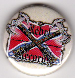 Button - Rebel Records Flag
