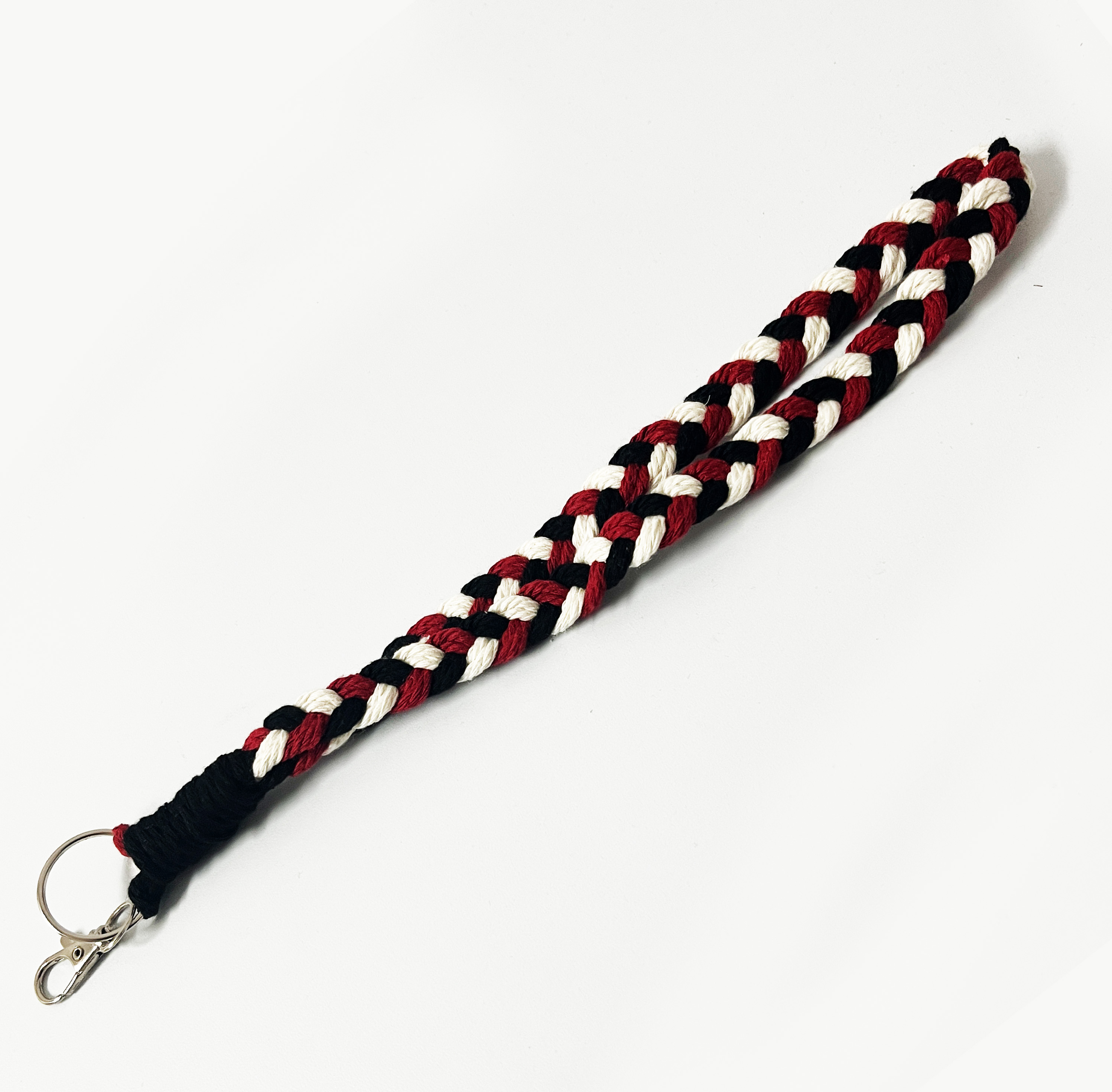 Schlüsselband Schwarz-Weiss-Rot