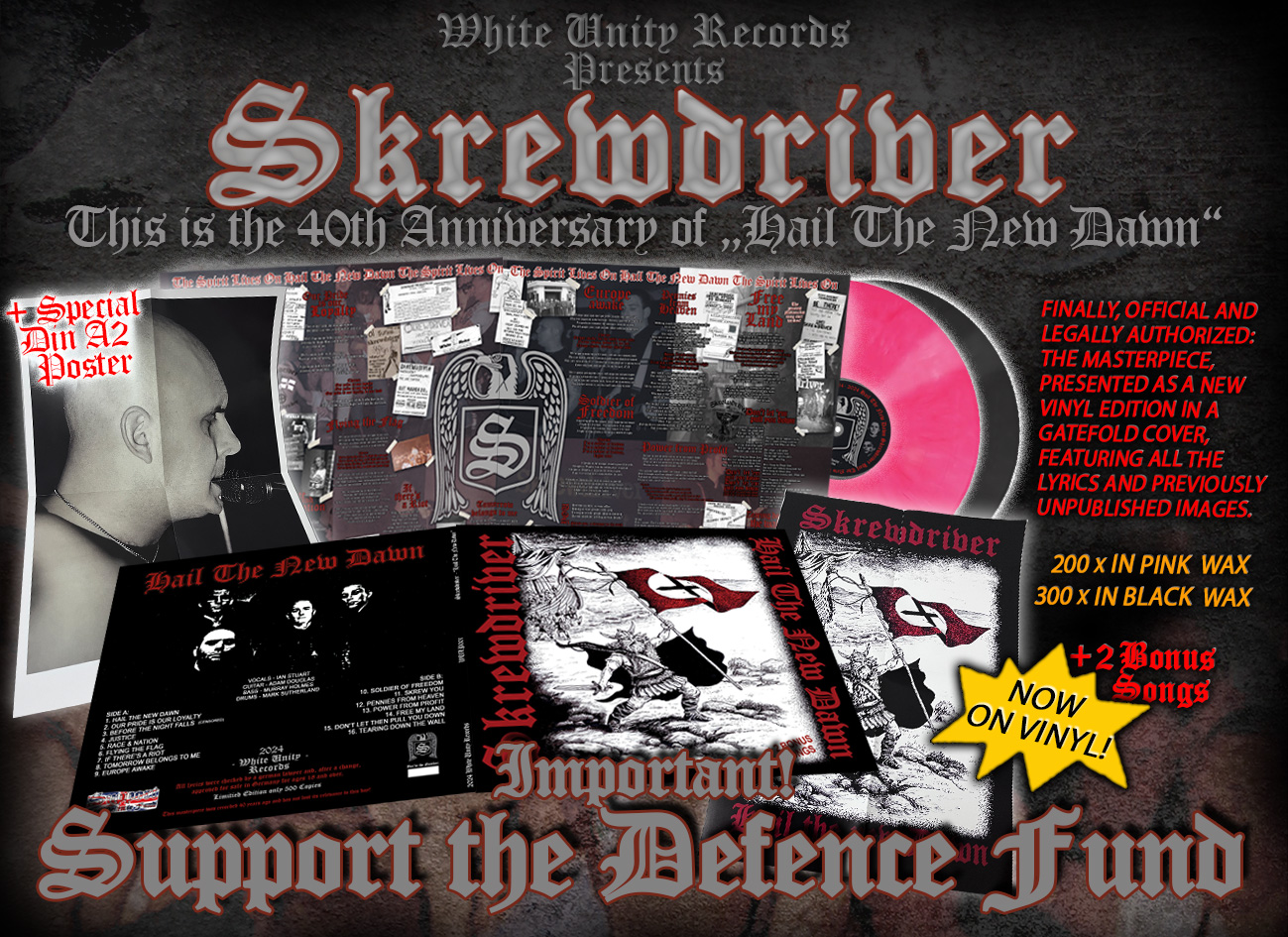 Skrewdriver - Hail The New Dawn - 40 Years Edition LP