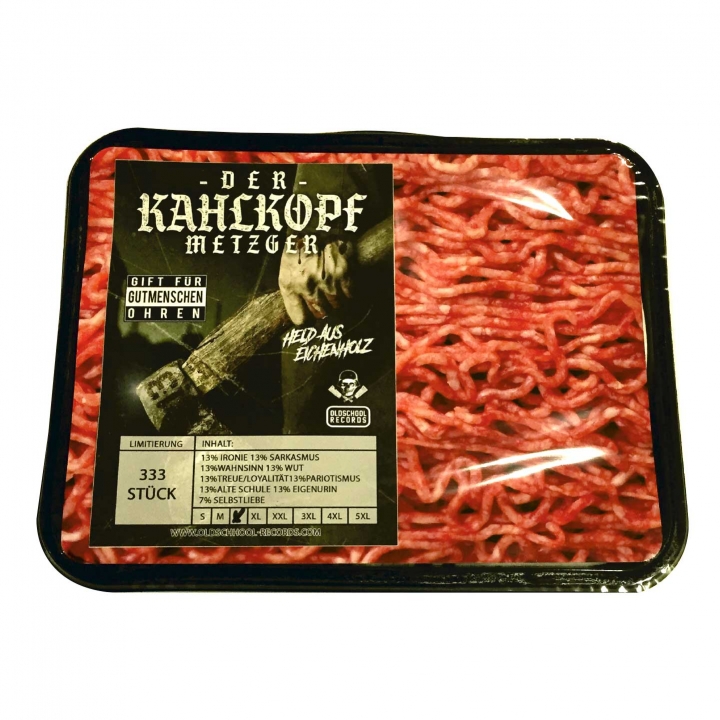 Der Kahlkopf Metzger - Held aus Eichenholz Limitierte Hackfleischschale