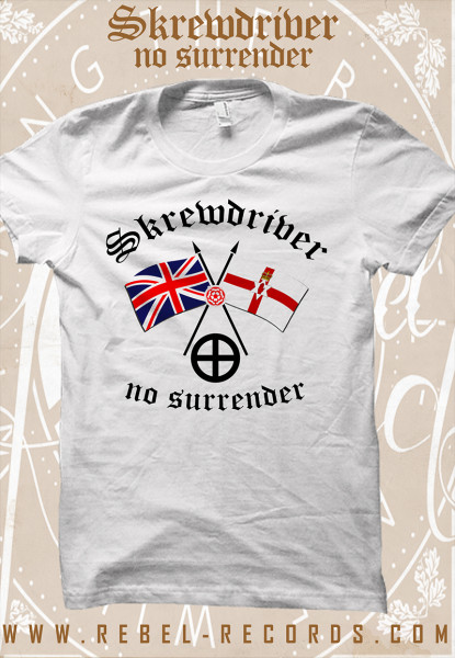 Skrewdriver - No Surrender T-shirt /weiss