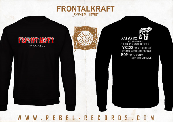 Frontalkraft - Schwarz-Weiss-Rot Longsleeve Shirt
