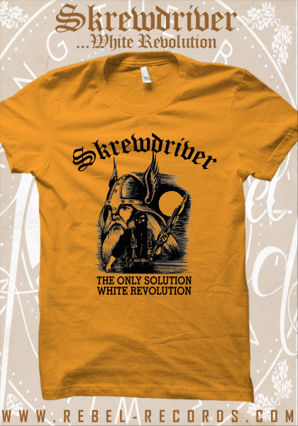 Skrewdriver - White Revolution T-Shirt orange