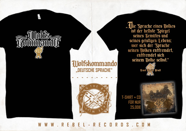 Wolfskommando - Deutsche Sprache T-Shirt + CD