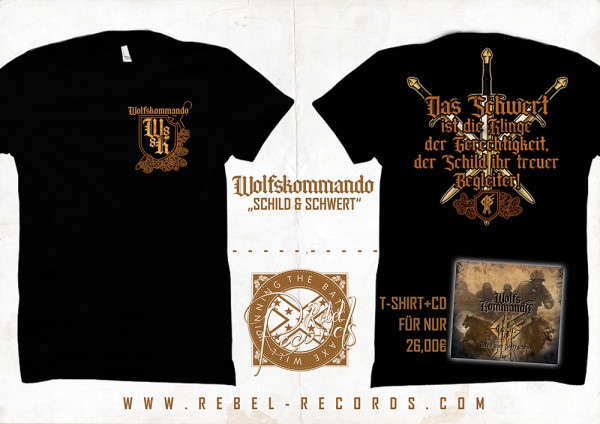 Wolfskommando - Schild & Schwert T-Shirt + CD
