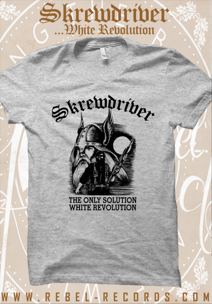 Skrewdriver - White Revolution T-Shirt grau-meliert