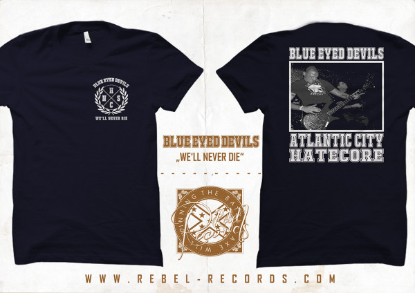 Blue Eyed Devils - We´ll never die T-Shirt navy-blau
