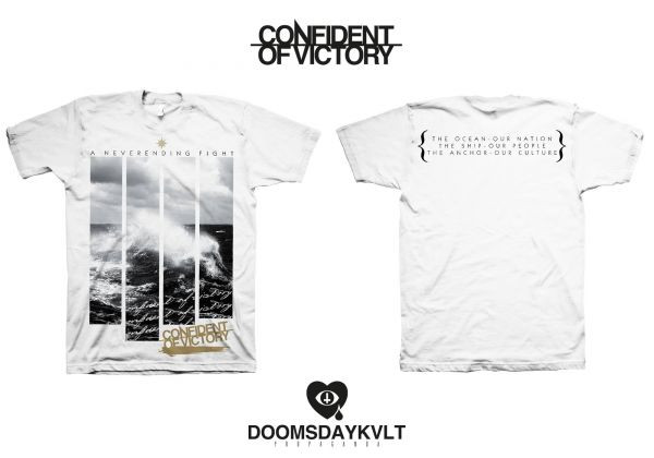Confident of Victory - A never ending fight T-Shirt weiss