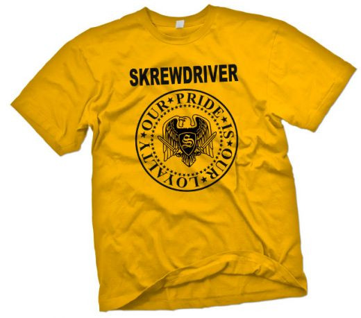Skrewdriver - Our Pride /T-Shirt gelb
