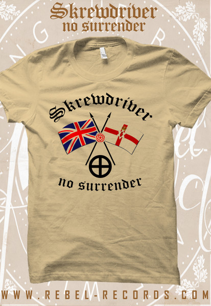 Skrewdriver - No Surrender T-shirt /sandfarben
