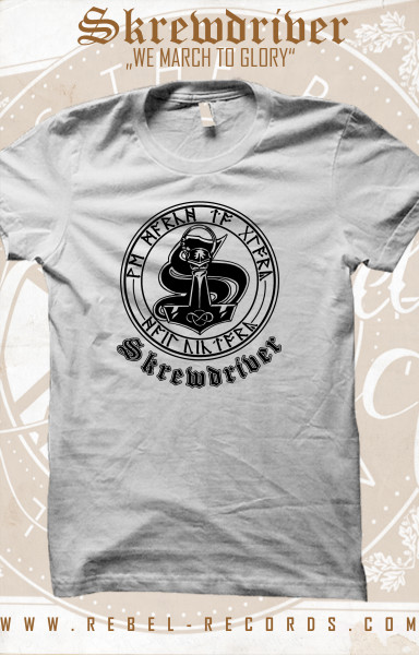 Skrewdriver - We march to glory T-Shirt in weiss